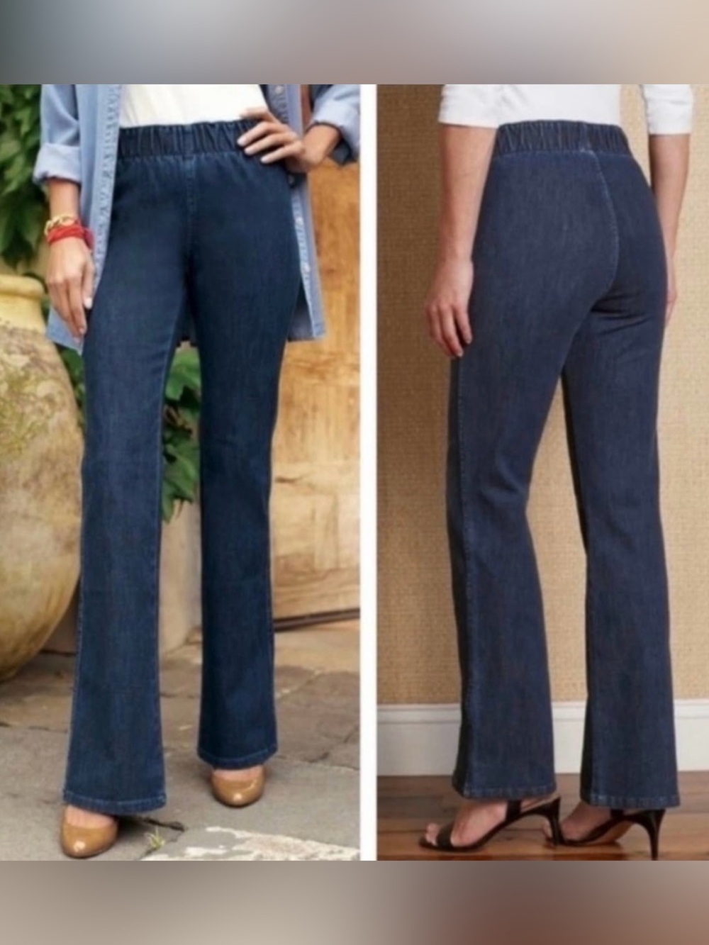 Soft Surroundings High Elastic Waist Bootcut Size 10
